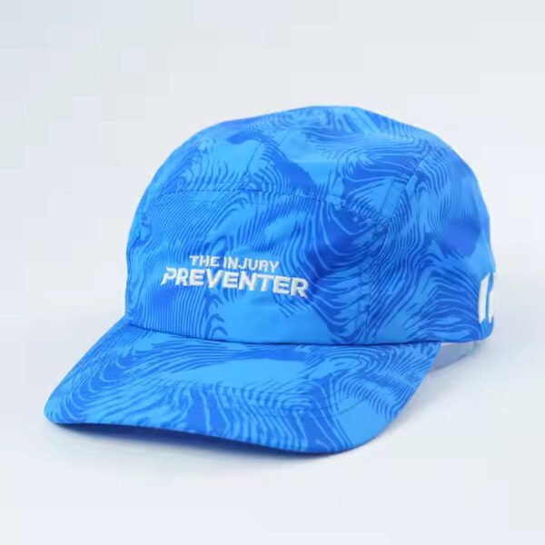 Blue Custom 5 Panel Running Hat – Breathable Outdoor Cap - Image 4