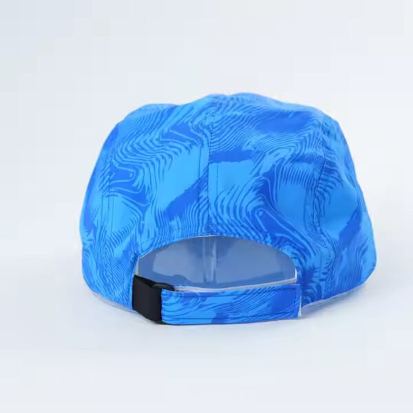Blue Custom 5 Panel Running Hat – Breathable Outdoor Cap - Image 3