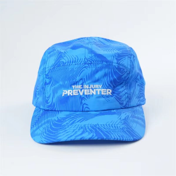 Blue Custom 5 Panel Running Hat – Breathable Outdoor Cap - Image 2