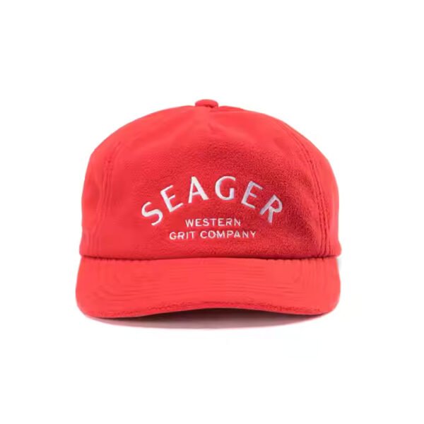 Red Teddy Fleece Custom Dad Hat – Warm Winter Cap - Image 2