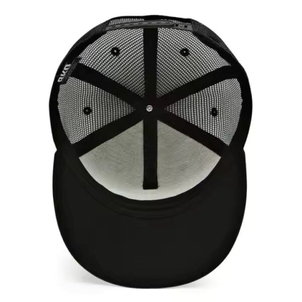 Plain Black Trucker Hat with 3D Embroidered Front - Image 3