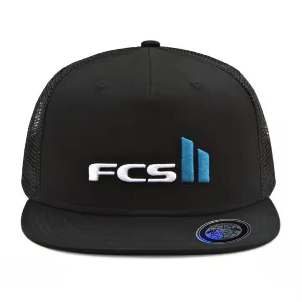 Plain Black Trucker Hat with 3D Embroidered Front - Image 5