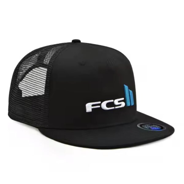Plain Black Trucker Hat with 3D Embroidered Front - Image 6