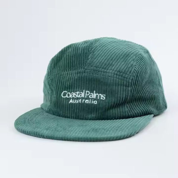 Adult Green Corduroy CT Hat with Embroidered Logo - Image 3