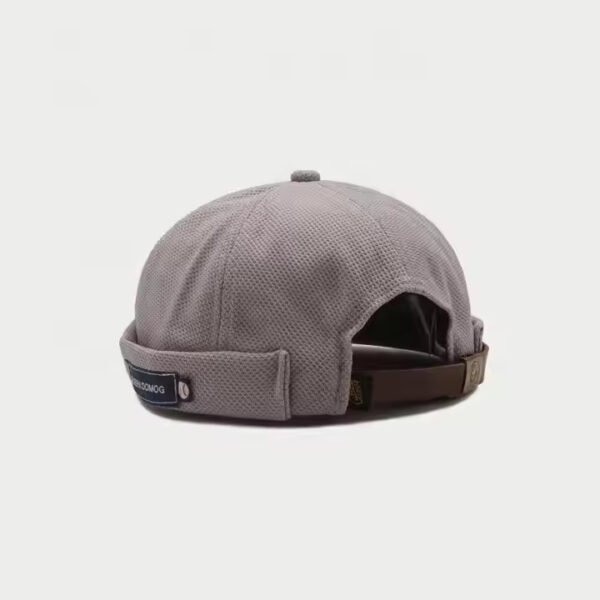 Snapback Dad Hats – Brimless Orange Cotton Twill Cap with Custom Logo - Image 2