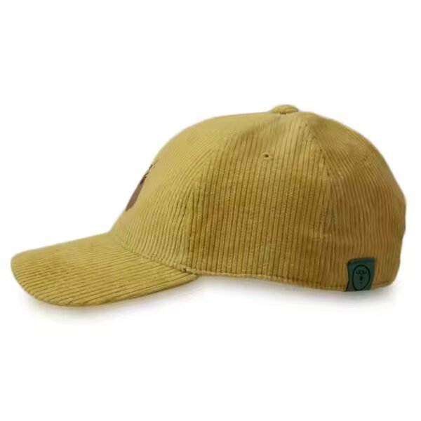 Custom Corduroy Hat – Yellow Embroidered Baseball Cap - Image 3