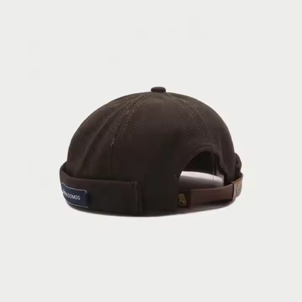 Snapback Dad Hats – Brimless Orange Cotton Twill Cap with Custom Logo - Image 3