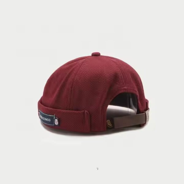 Snapback Dad Hats – Brimless Orange Cotton Twill Cap with Custom Logo - Image 5