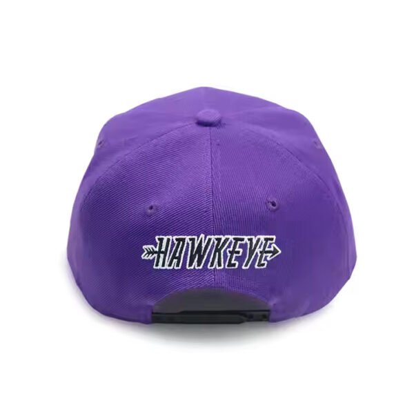 Purple Flat Bill Snapback Hat with 3D Embroidered Logo - Image 3