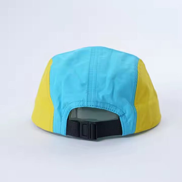 Color Block Nylon 5 Panel Cap – Flat Brim Outdoor Hat - Image 5