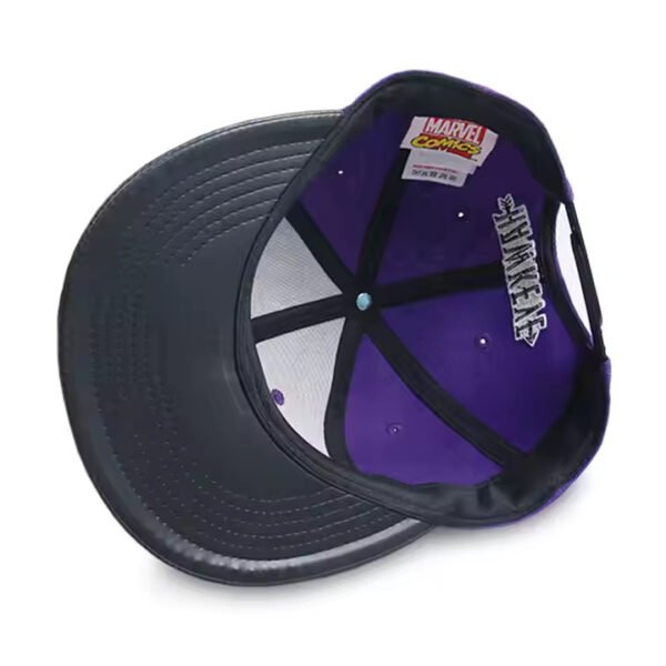 Purple Flat Bill Snapback Hat with 3D Embroidered Logo - Image 7