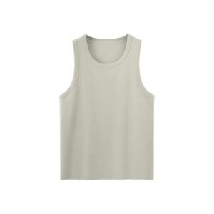 Light green 4XL tank top for men – stretch-fit athletic vest in heavyweight fabric.