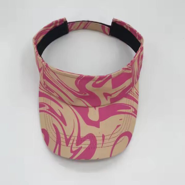 Tie-Dye Ladies Sun Visor Hat – Breathable Polyester Outdoor Cap - Image 2