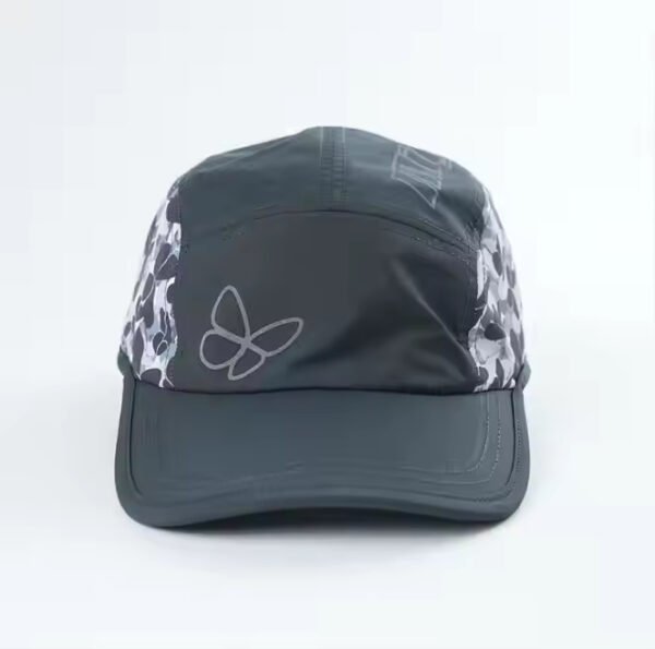 Black Nylon Performance Hat – Curved Brim Outdoor Cap - Image 2