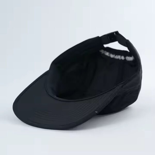 Custom Performance Hat – Black Polyester 5-Panel Outdoor Sport Cap - Image 5