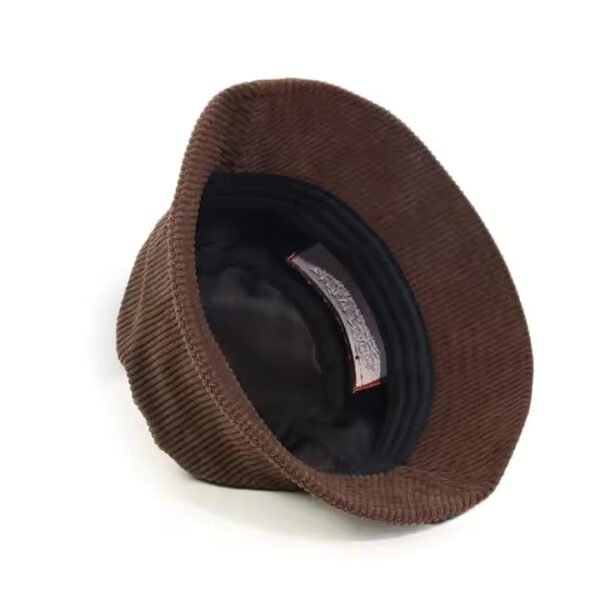 Brown Corduroy Bucket Hat Bulk with Empowerment Patch – Bulk Order Available - Image 3