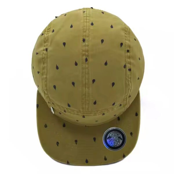 Olive Green Hat - Digital Printed 5 - Panel Polyester Cap for Outdoor - Image 4