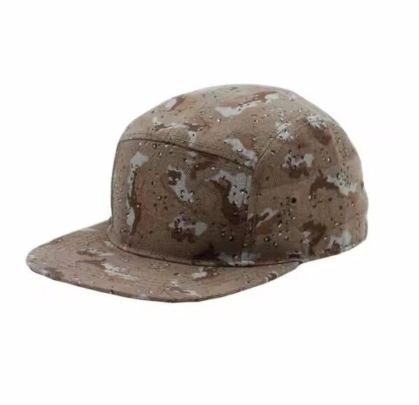 Florida Hat – Camo Polyester 5-Panel Flat Brim Cap for Outdoor Sports - Image 3