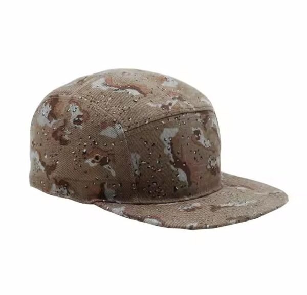 Florida Hat – Camo Polyester 5-Panel Flat Brim Cap for Outdoor Sports - Image 5