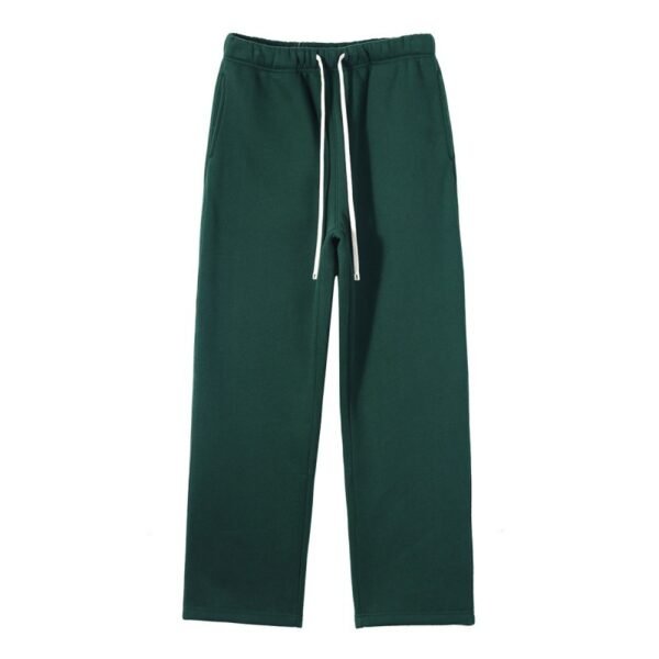 Unisex Beige Fleece Flare Sweatpants - Image 4