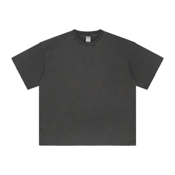 Men & Women's Oversized T-shirt New Style Washed Dyed Old Fashion Suit - Image 10