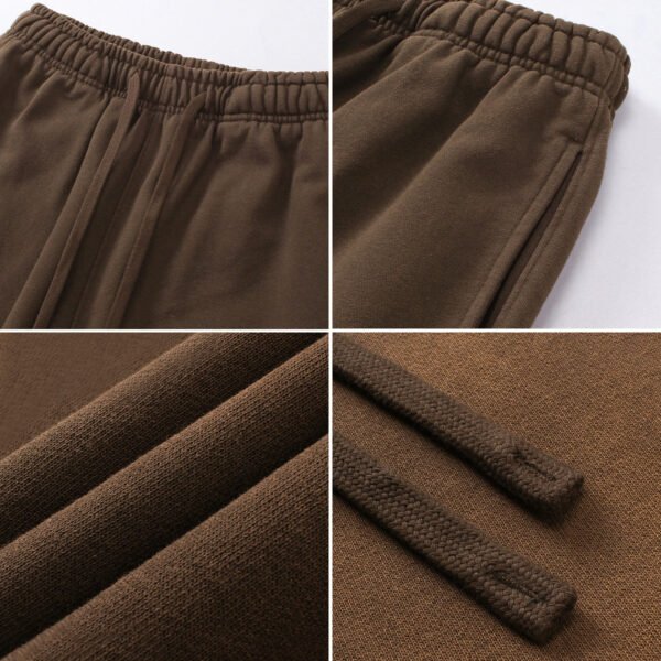 Green Washed Flare Sweatpants with Wide Leg Fit - Image 7