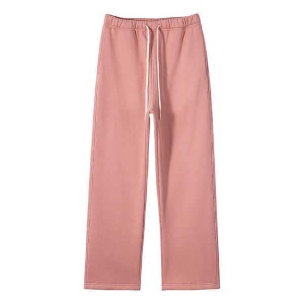 Unisex Beige Fleece Flare Sweatpants - Image 6