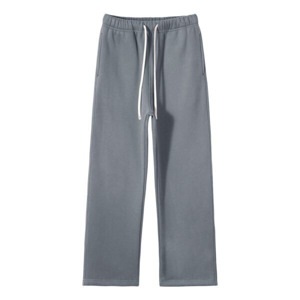 Unisex Beige Fleece Flare Sweatpants - Image 5