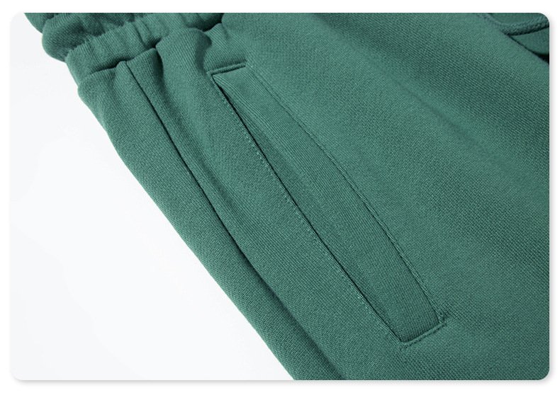 Unisex Heather Grey Cotton Cuffed Pants with Marled Texture - Image 15