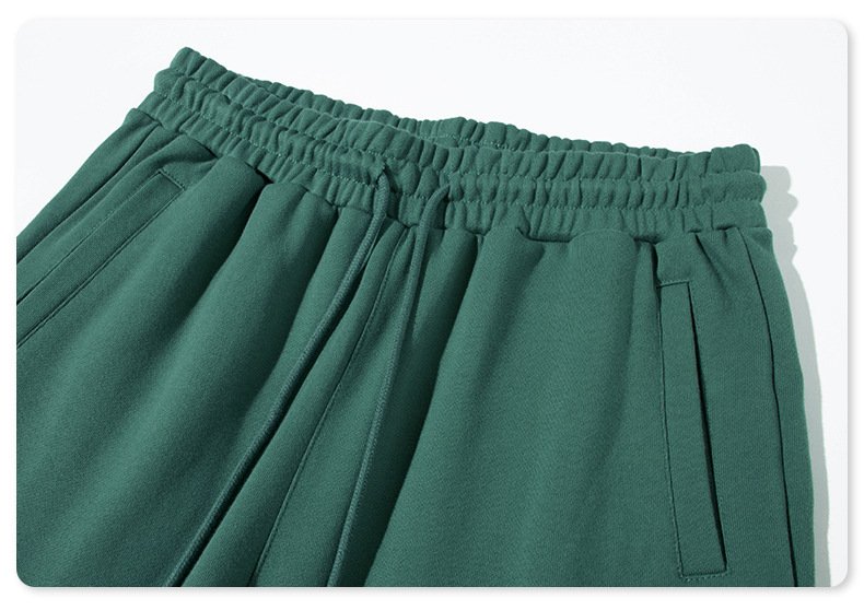 Unisex Heather Grey Cotton Cuffed Pants with Marled Texture - Image 13