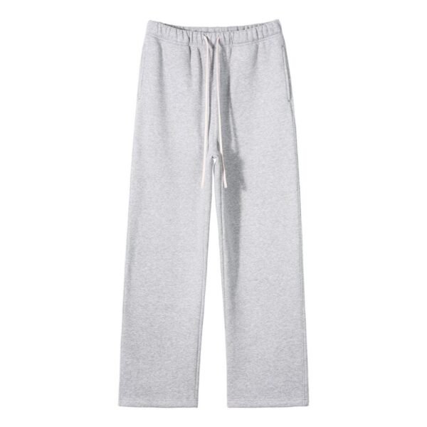 Unisex Beige Fleece Flare Sweatpants - Image 2