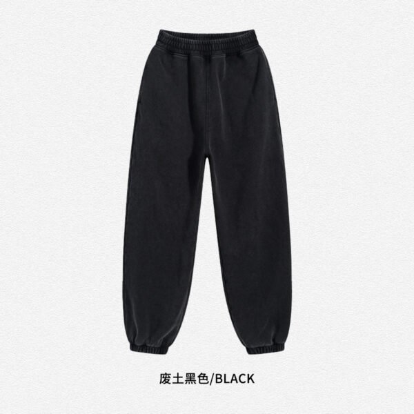 Maroon Washed Balloon Pants with Elastic Cuffs - Image 5