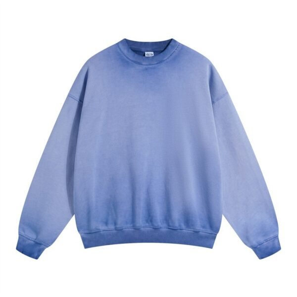 Primitive Hoodie – Washed Blue Vintage Crewneck Sweatshirt - Image 2