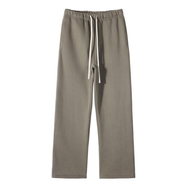 Unisex Beige Fleece Flare Sweatpants - Image 8
