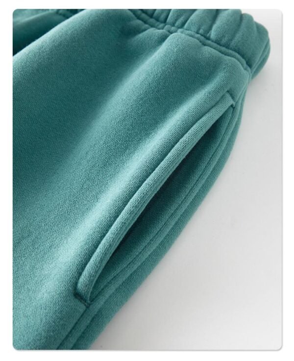 Unisex Beige Fleece Flare Sweatpants - Image 16