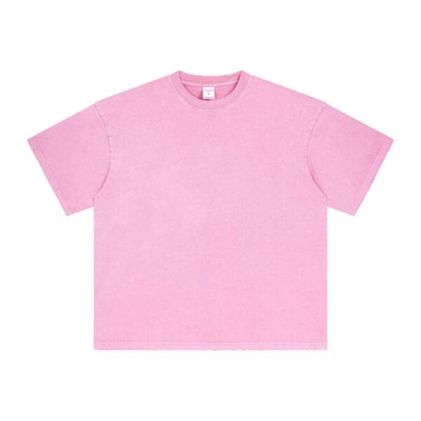 Men & Women's Oversized T-shirt New Style Washed Dyed Old Fashion Suit - Image 7