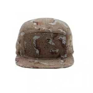 Camo Florida Hat – 5-panel flat brim cap, polyester digital print. Breathable, sun-protective for outdoor camping & sports.