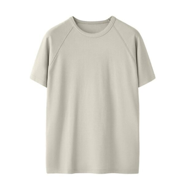 Sage Green Shirt – 270g Stretch-Fit Heavyweight Short Sleeve Tee - Image 3