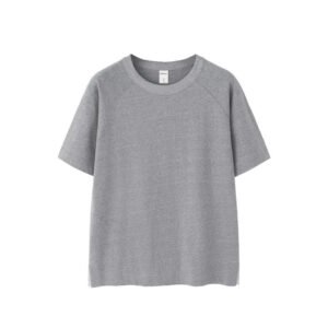 Mens lounge shirt – vintage grey raglan sleeve cotton T-shirt.