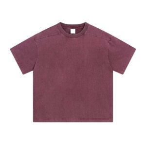 Vintage red oversized workout shirt – 275g cotton tee with washed dye finish.