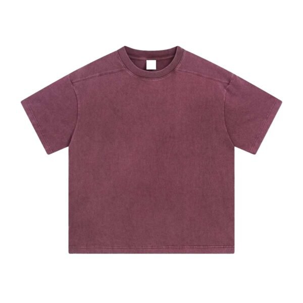 Vintage red oversized workout shirt – 275g cotton tee with washed dye finish.
