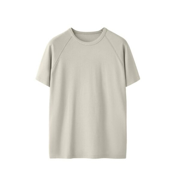 Sage green shirt – heavyweight stretch-fit short sleeve tee for men.