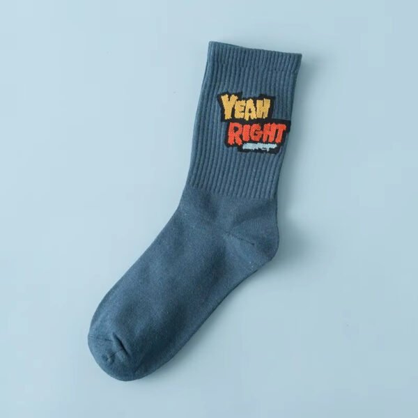 Personalized Compression Socks – “Yeah Right” Cotton Crew Socks for Adults - Image 7