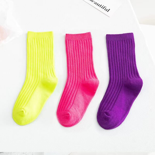 Personalized Tube Socks for Kids – Colorful Cotton Warm Home Socks - Image 4