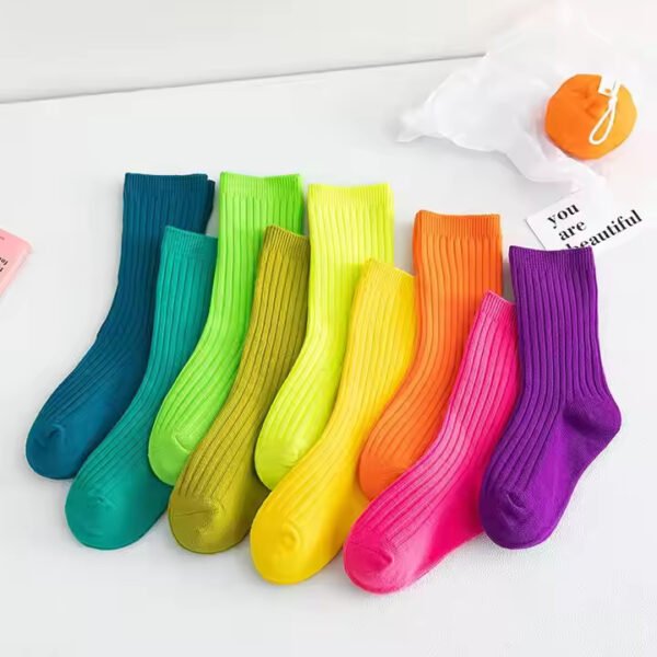 Personalized Tube Socks for Kids – Colorful Cotton Warm Home Socks - Image 7