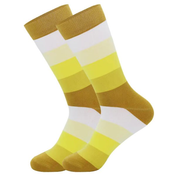 Custom Soccer Socks – Striped Green & White Cotton Athletic Crew Socks - Image 4