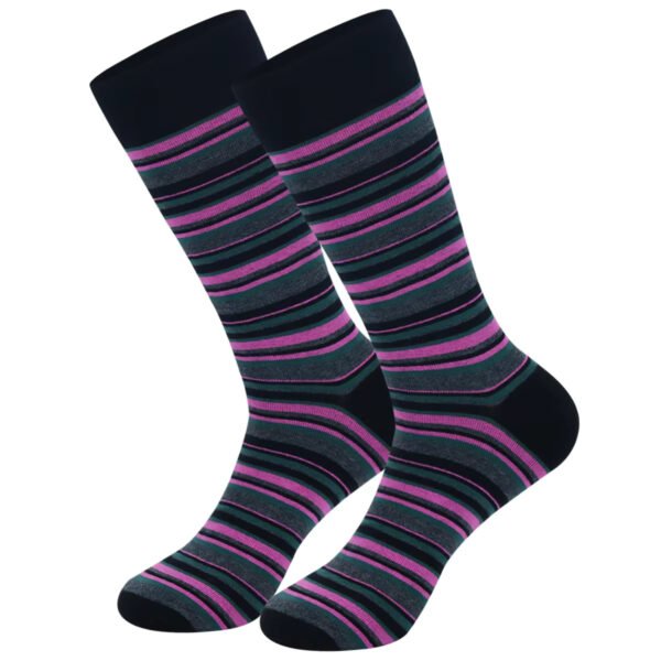 Adult Pure Cotton Red, Green, Yellow and Grey College Socks - Image 9