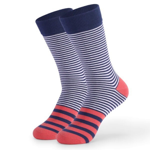 Adult Pure Cotton Red, Green, Yellow and Grey College Socks - Image 6