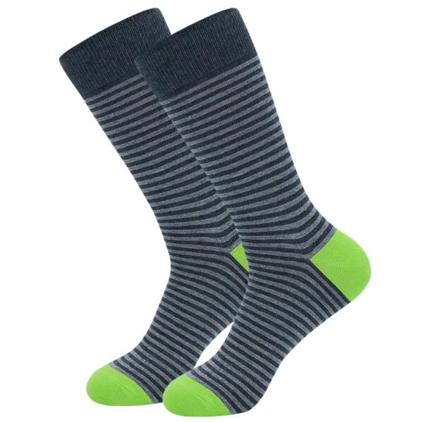 Adult Pure Cotton Red, Green, Yellow and Grey College Socks - Image 2