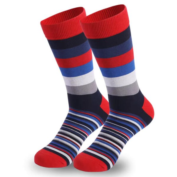 Adult Pure Cotton Blue, Orange, Brown and Beige Custom Compression Stockings - Image 3